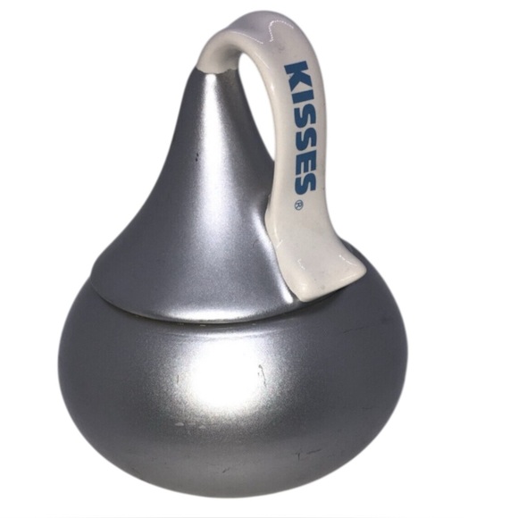 hershey Other - Silver Hershey's Kisses Shaped Container